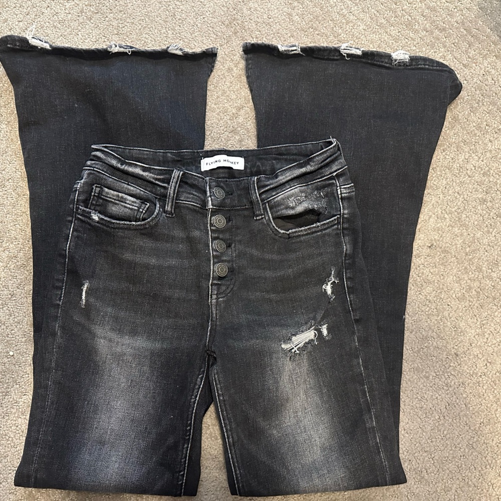 Flying Monkey black denim- flare- 26- from Buckle
